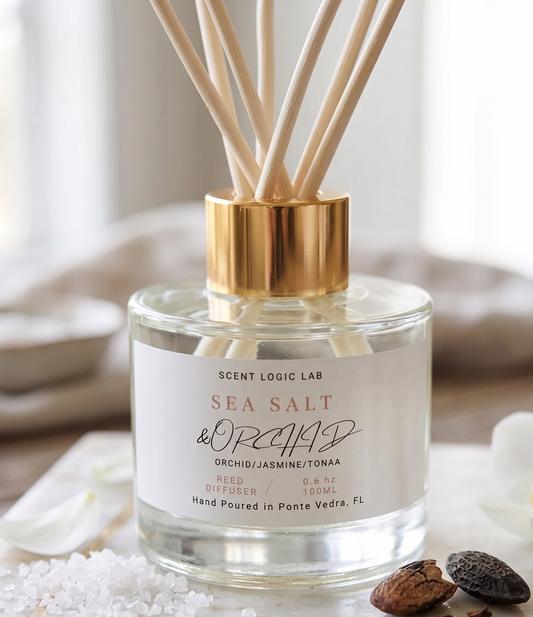 Sea Salt and Orchid Reed Diffuser – 100ml & 200ml | Hand-Poured Aroma