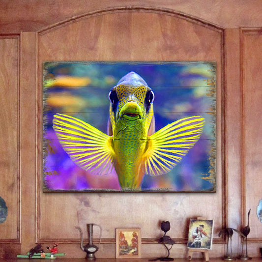 Tropical Fish Wooden Coastal Wall Art