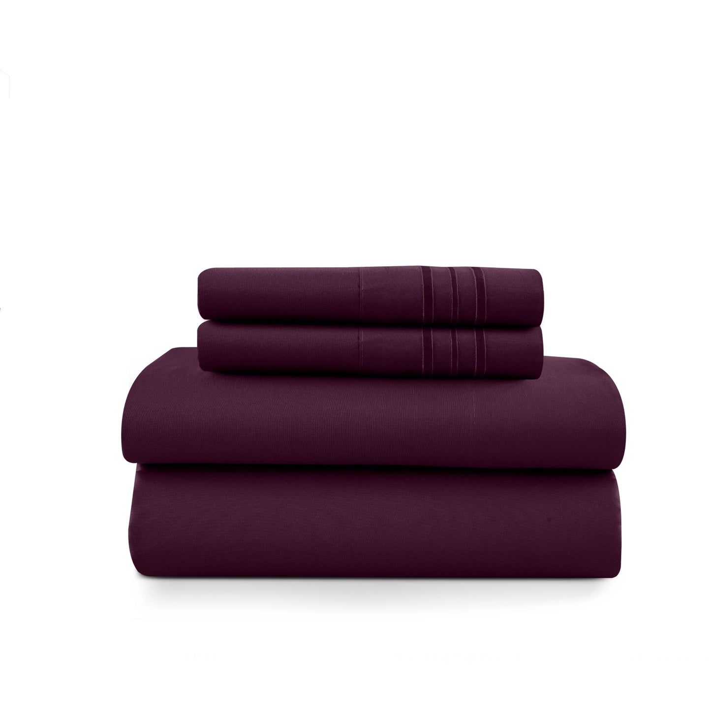 LUX Décor Sheet Set - 3 Piece Ultra-Soft Microfiber Bed Sheets with Flat Sheet, 16 Inches Deep Pocket Fitted Sheet