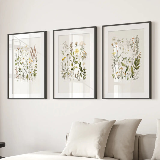 Botanical Poster Art Minimalist Wild Plants Wall Art