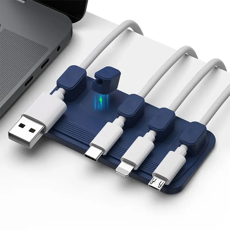 Multipurpose Magnetic Organizer Desktop Cable Clip