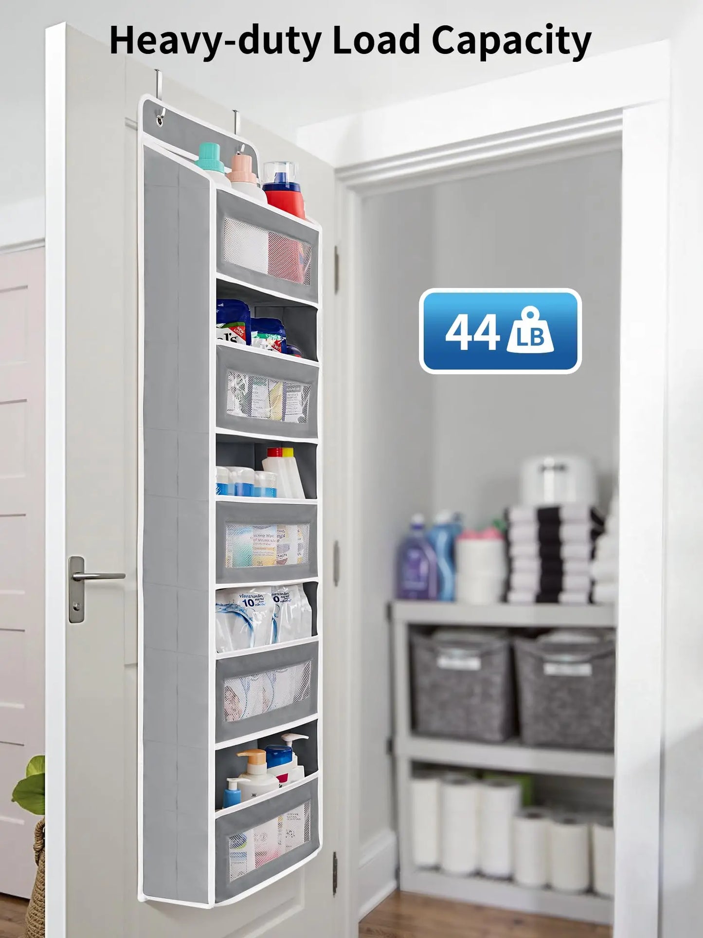Over the Door 5‑Shelf Organizer, Large Pockets