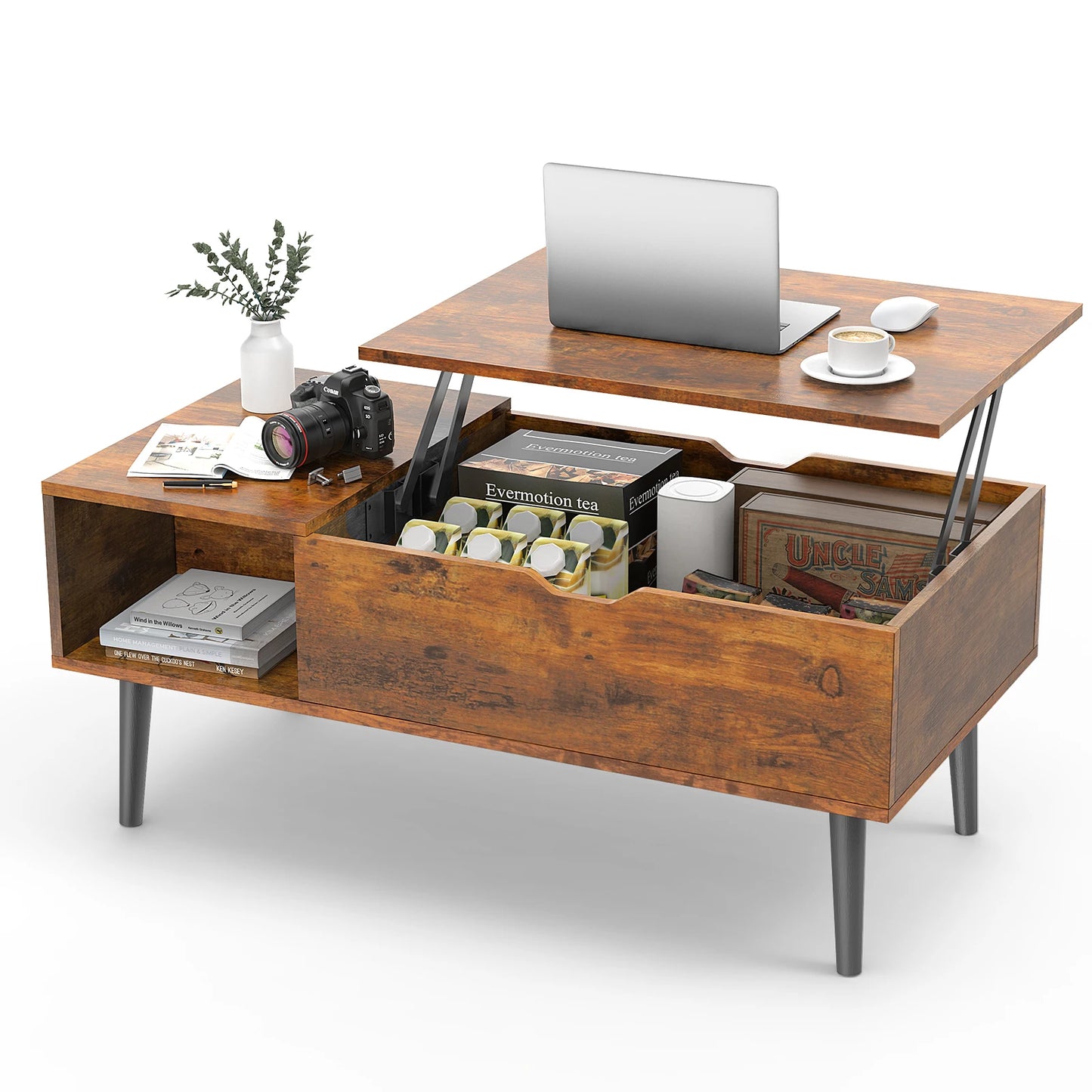 Lift Top Coffee Tables 39.37"x19.7 Storage Shelf