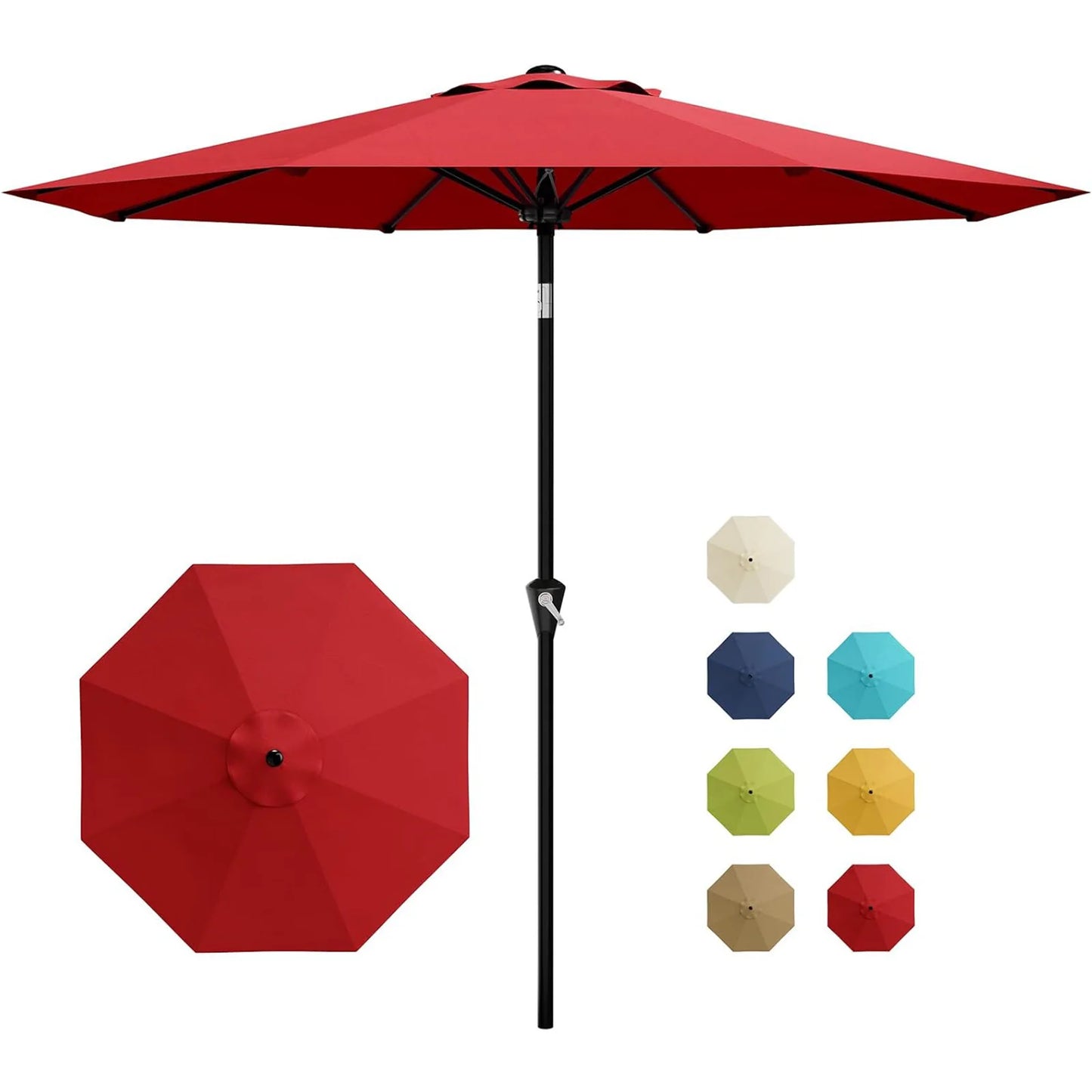 Patio Umbrella With Crank Lift & Tilt Waterproof