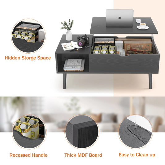 Lift Top Coffee Tables 39.37"x19.7 Storage Shelf
