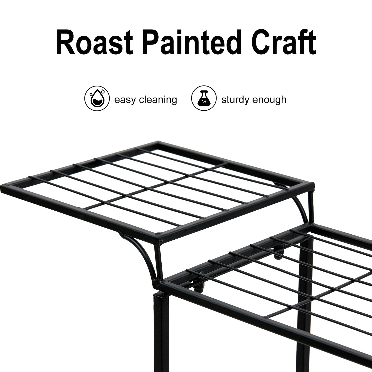 Garden Cart Stand Flower Pot Holder Display Rack