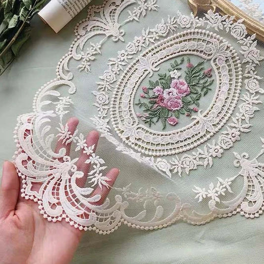 French Style Retro Oval Lace Placemats