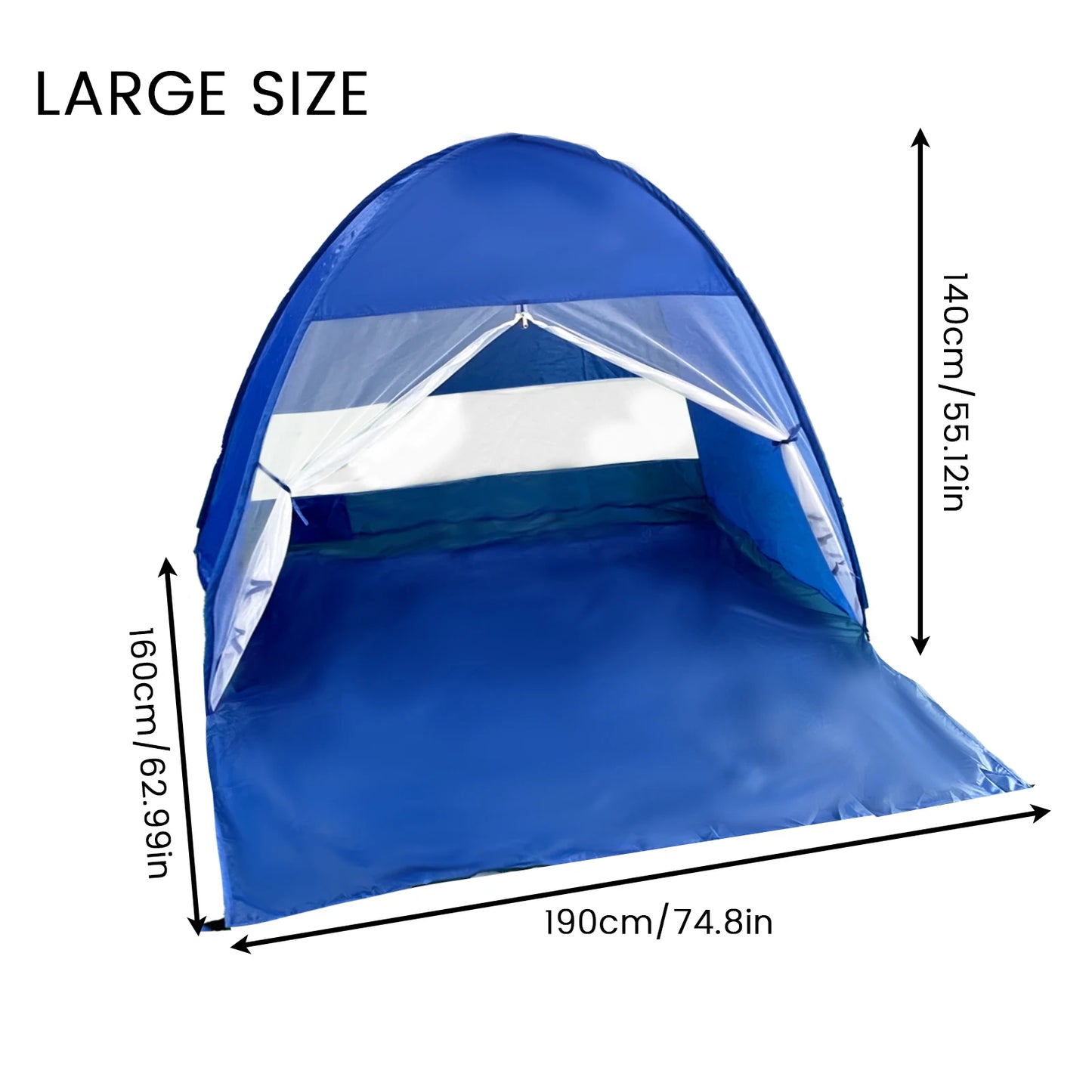 Pop-up Beach Tent, With Bag - Compact Folding Design