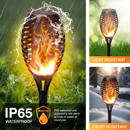Outdoor LED 4/6/8/12Pcs Solar Torch Lights