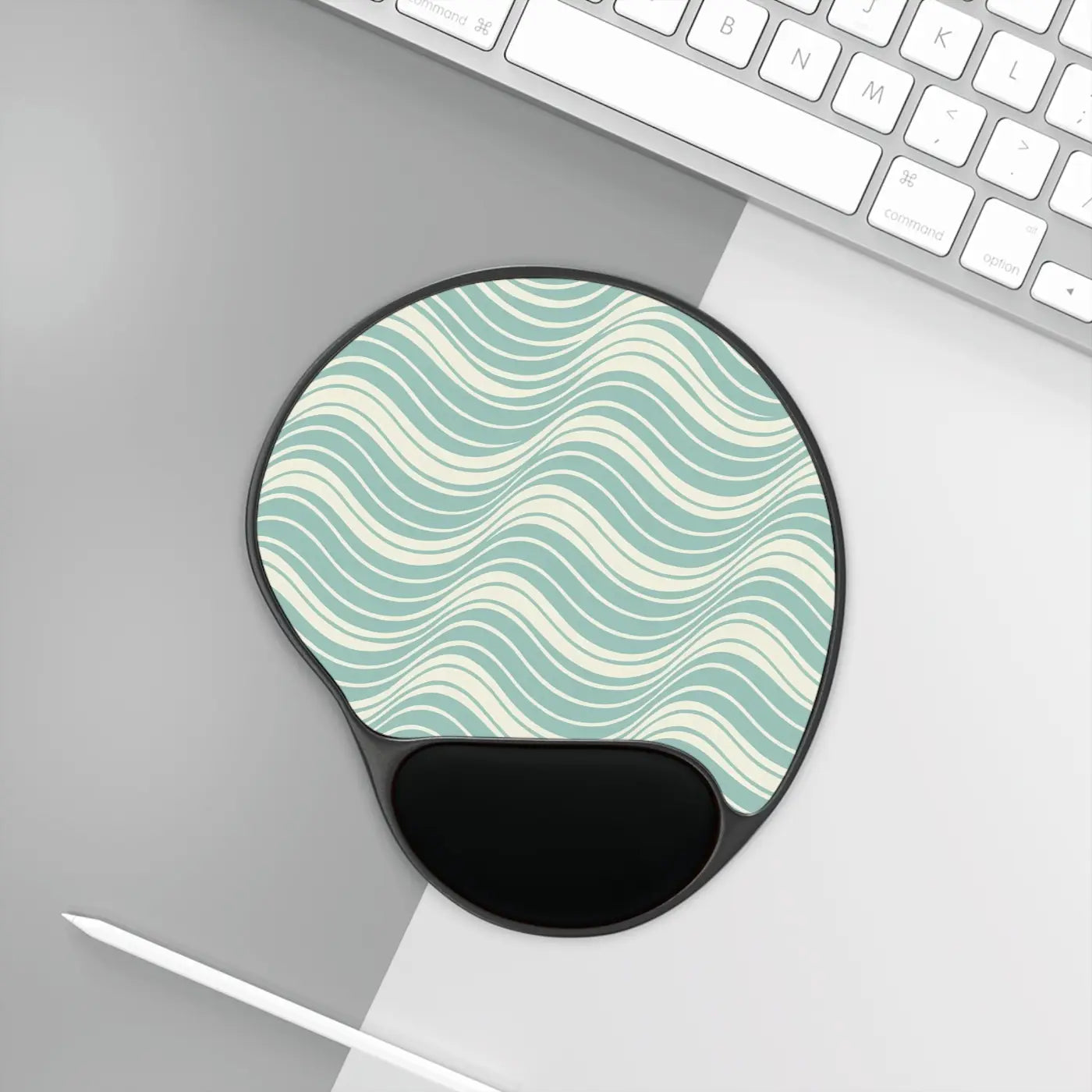 Wave Pattern Mouse Pad – Wrist Rest Neoprene