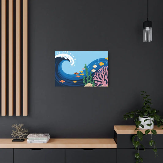 Vintage Fishes Swimming – Matte Metal Art
