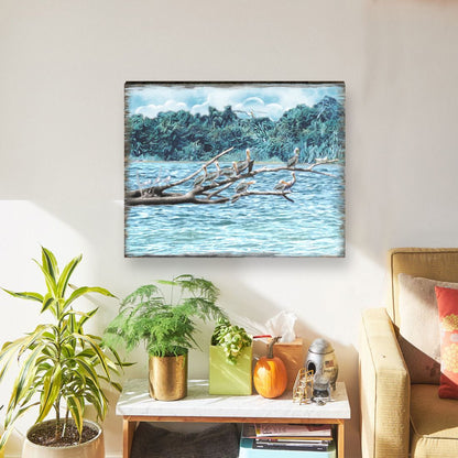 Island Paradise Seabirds Wooden Coastal Wall Art
