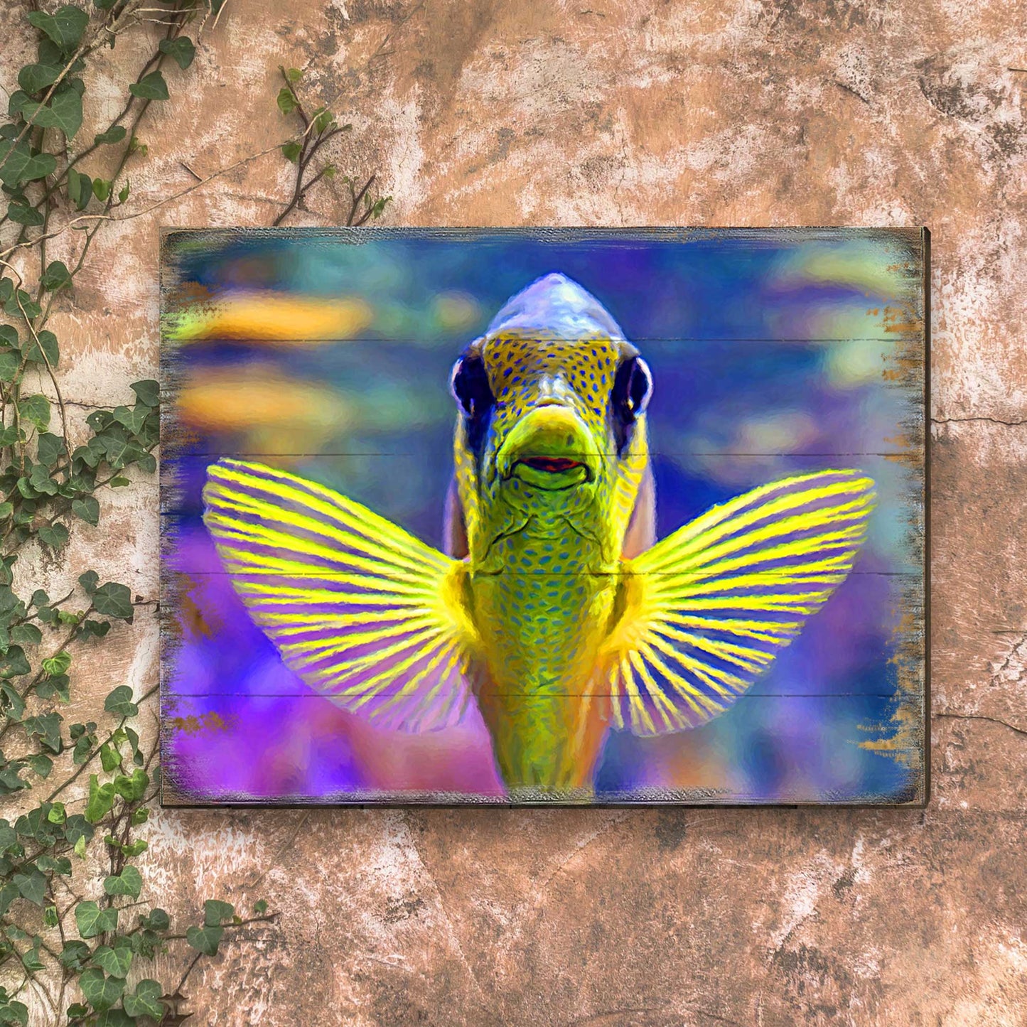 Tropical Fish Wooden Coastal Wall Art