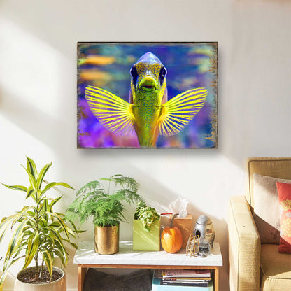 Tropical Fish Wooden Coastal Wall Art