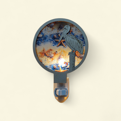 Pelican LED Night Light - Nursery Coastal Themed Decor