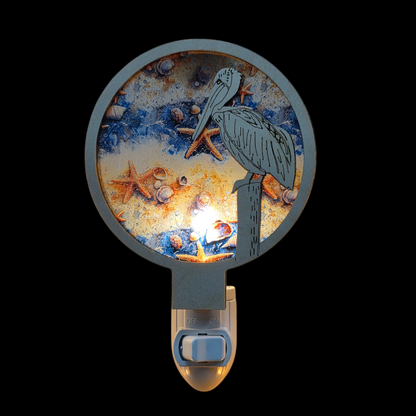 Pelican LED Night Light - Nursery Coastal Themed Decor