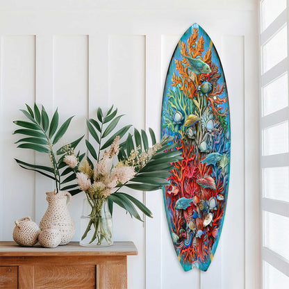 Surfboard Coastal Underwater Life Wall Art