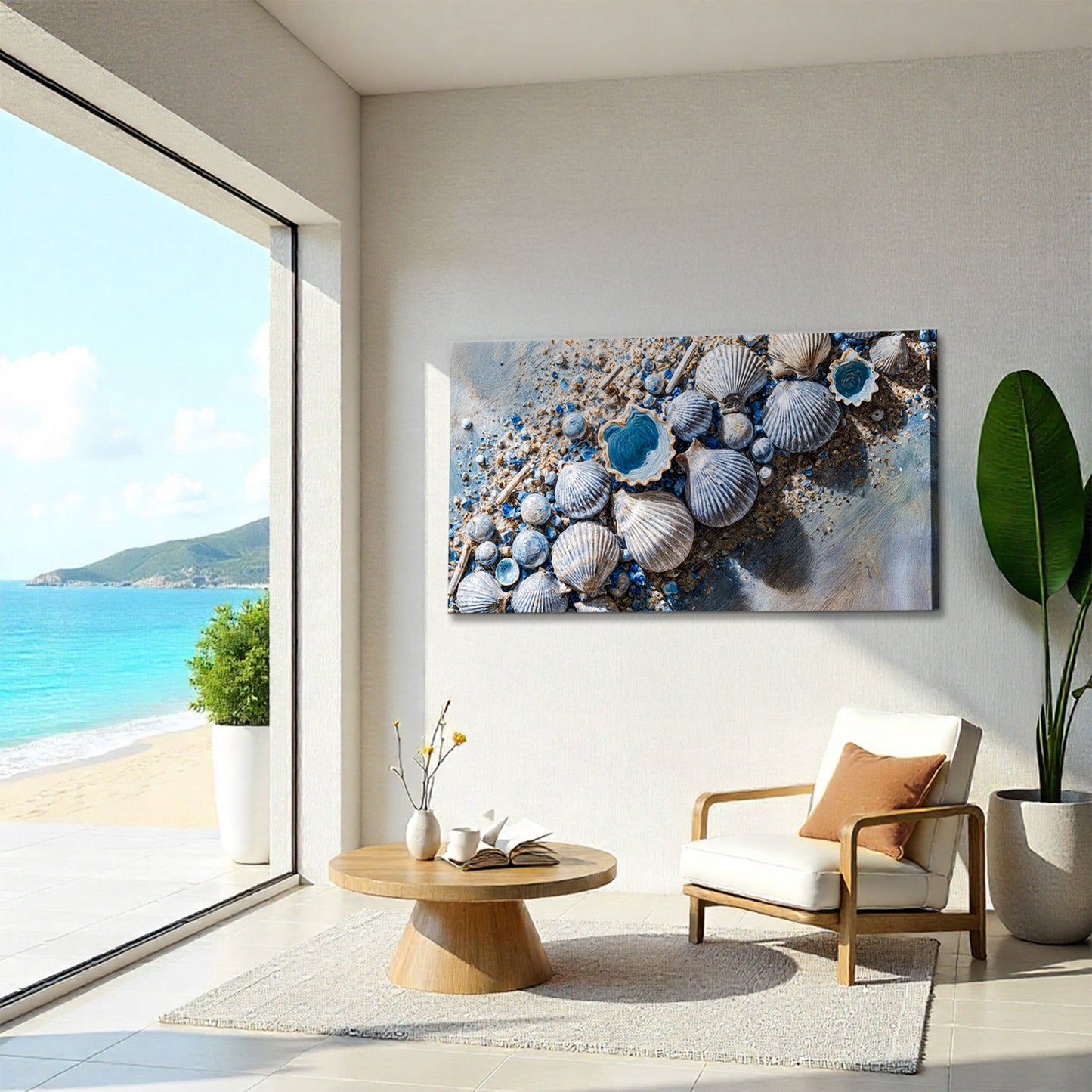 Sea Shells Modern Coastal Wall Art