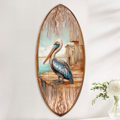 Pelican Surfboard Coastal Wall Art