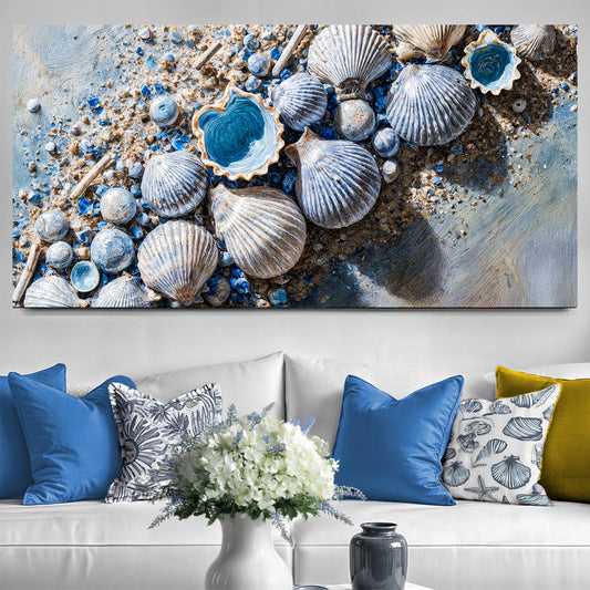 Sea Shells Modern Coastal Wall Art