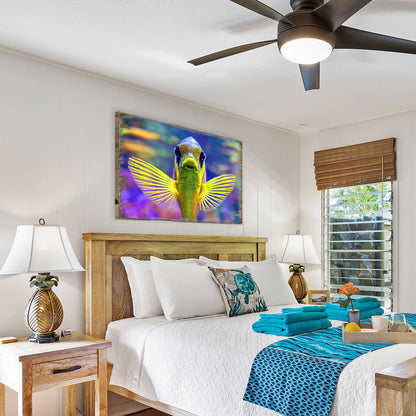 Tropical Fish Wooden Coastal Wall Art