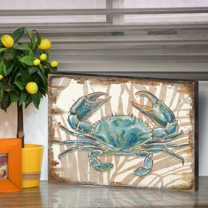 Tangerang Crab Wooden Coastal Wall Art
