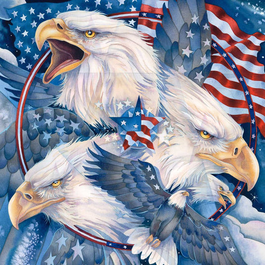 Allegiance American Patriotic Eagles Wooden Wall Art