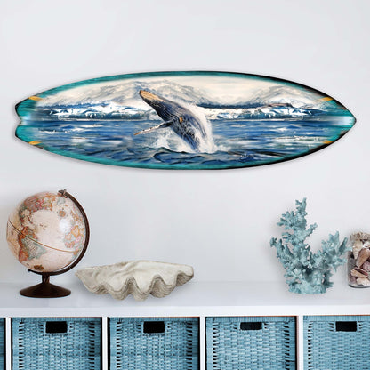 Humpback Harmony Surfboard Coastal Wall Art