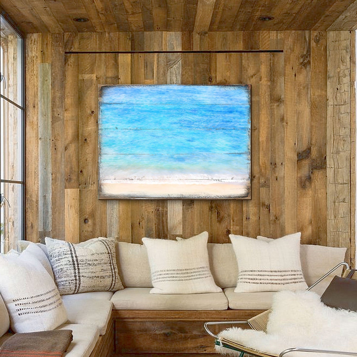 Spataro Beach Wood Handcrafted Coastal Wall Sign