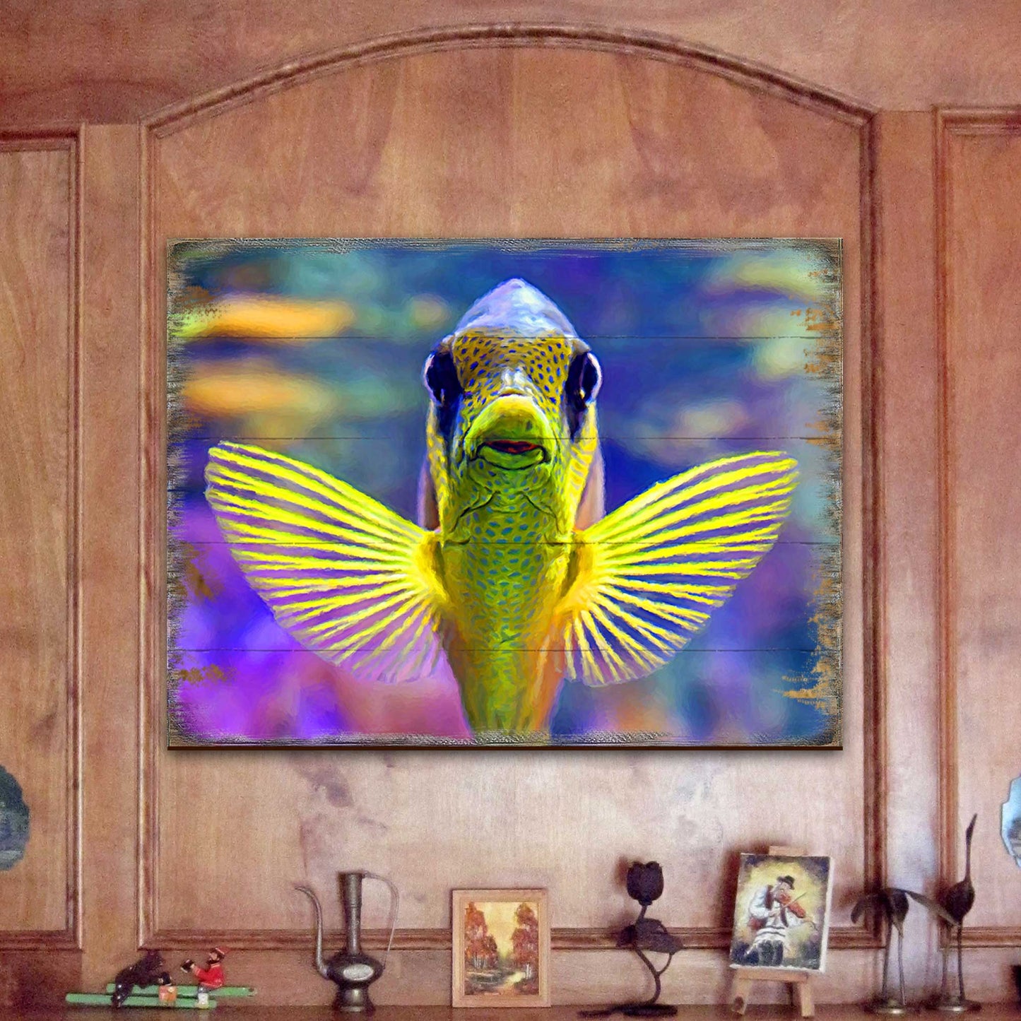 Tropical Fish Wooden Coastal Wall Art