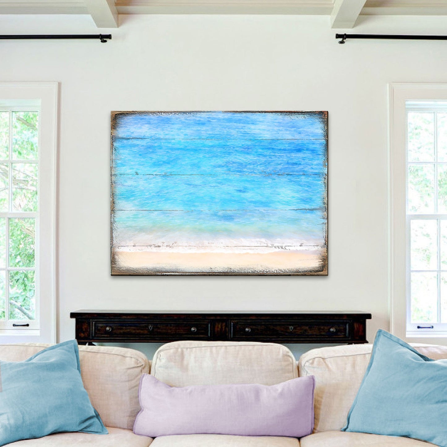 Spataro Beach Wood Handcrafted Coastal Wall Sign