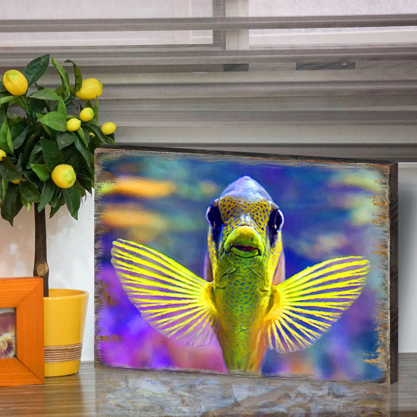 Tropical Fish Wooden Coastal Wall Art