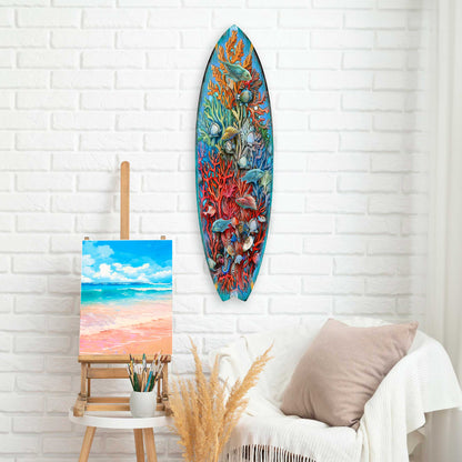 Surfboard Coastal Underwater Life Wall Art