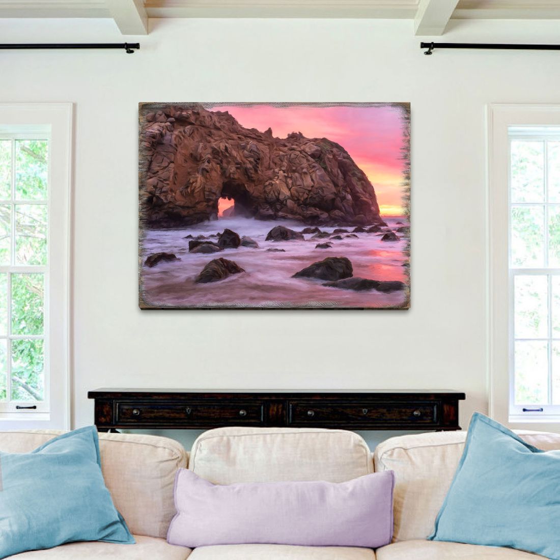 Ocean Sunset Wooden Wall Art
