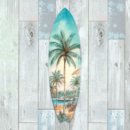Tropical Surfboard Coastal Wall Art