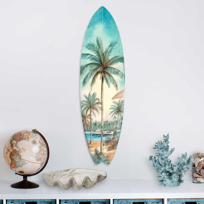 Tropical Surfboard Coastal Wall Art