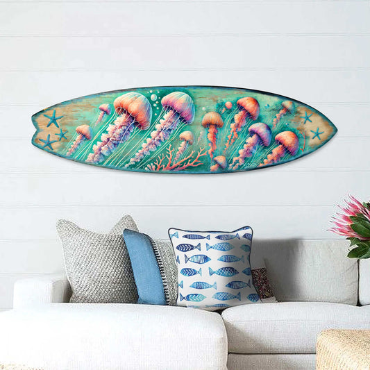 Jellyfish Surfboard Wall Art
