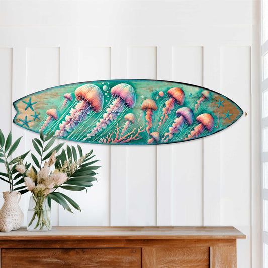 Jellyfish Surfboard Wall Art