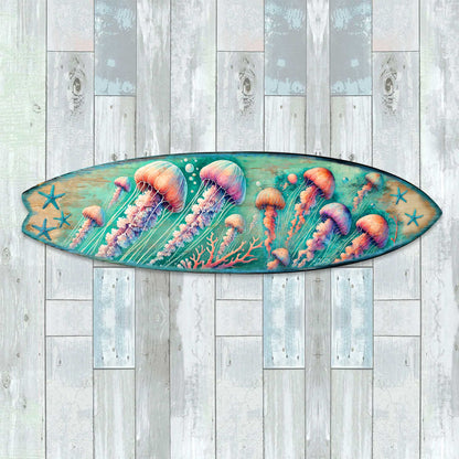 Jellyfish Surfboard Wall Art