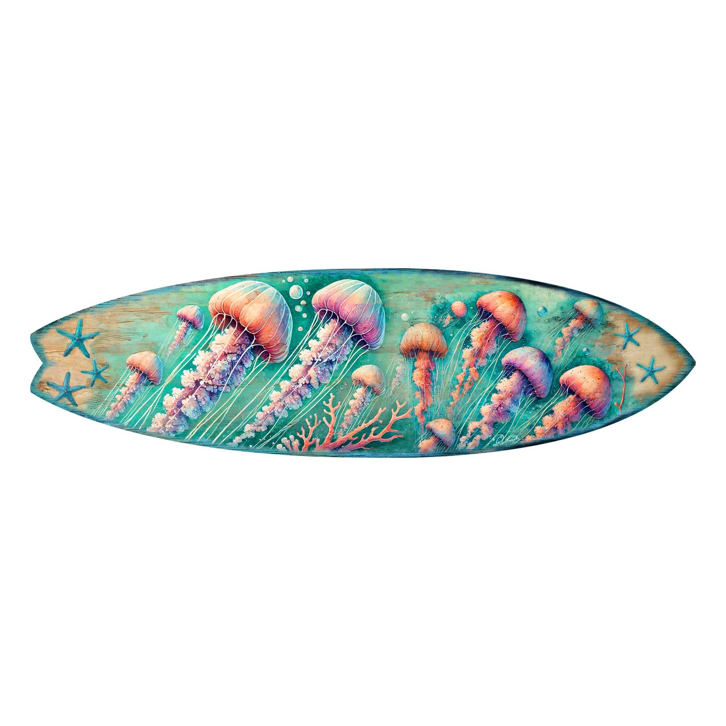 Jellyfish Surfboard Wall Art