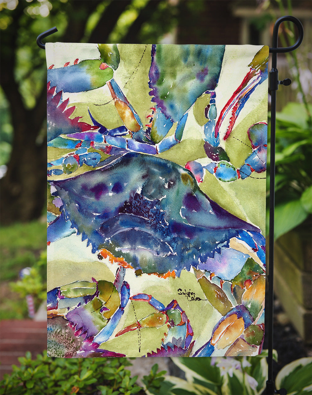 Crab All Over Garden Flag – Decorative Outdoor Yard Flag