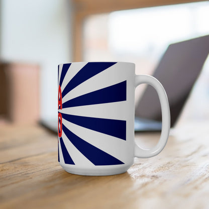 USA 250 Ceramic Mug — Red & Blue Patriotic Coffee Cup