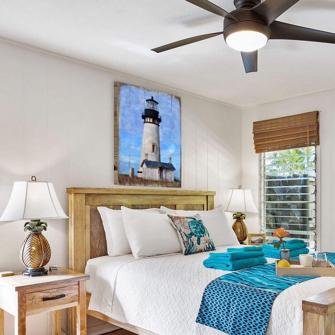 Lighthouse Wooden Coastal Wall Art - Coastal Sea-Life