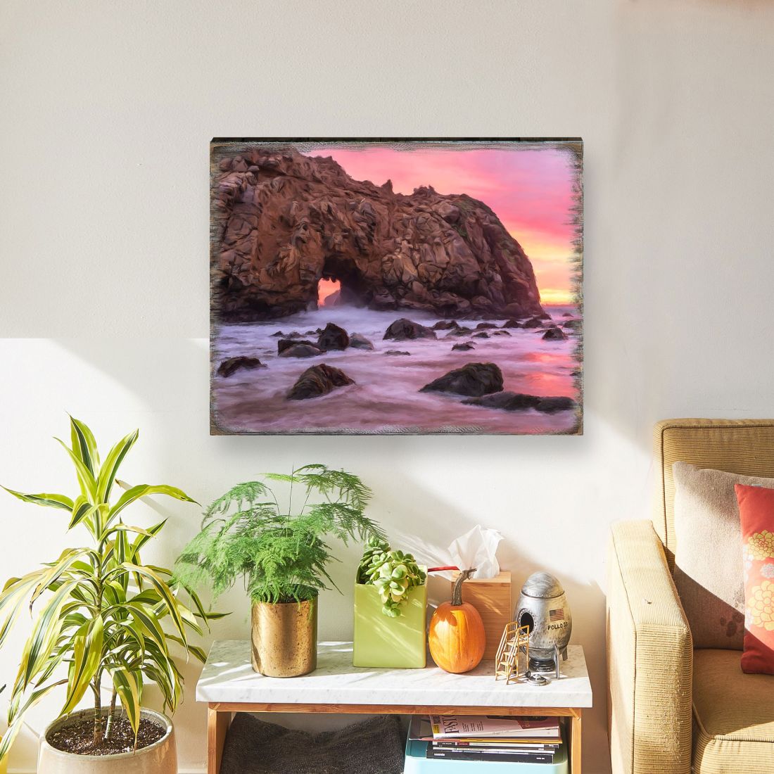 Ocean Sunset Wooden Wall Art