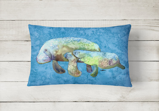 Manatee Throw Pillow – Decorative Indoor & Outdoor Coastal Home Accent