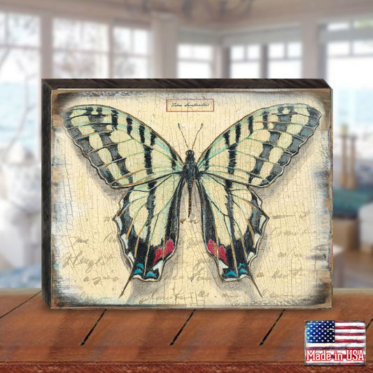 Mykonos Vintage Butterfly Wooden Wall Art