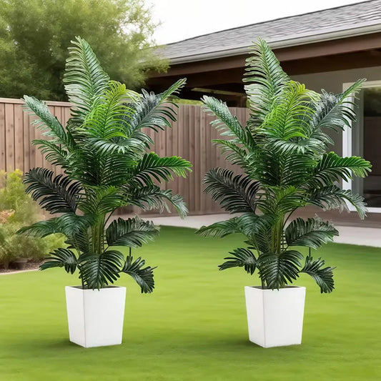 35-inch Artificial Giant Palm Tree Plant; 2 Pieces Lifelike