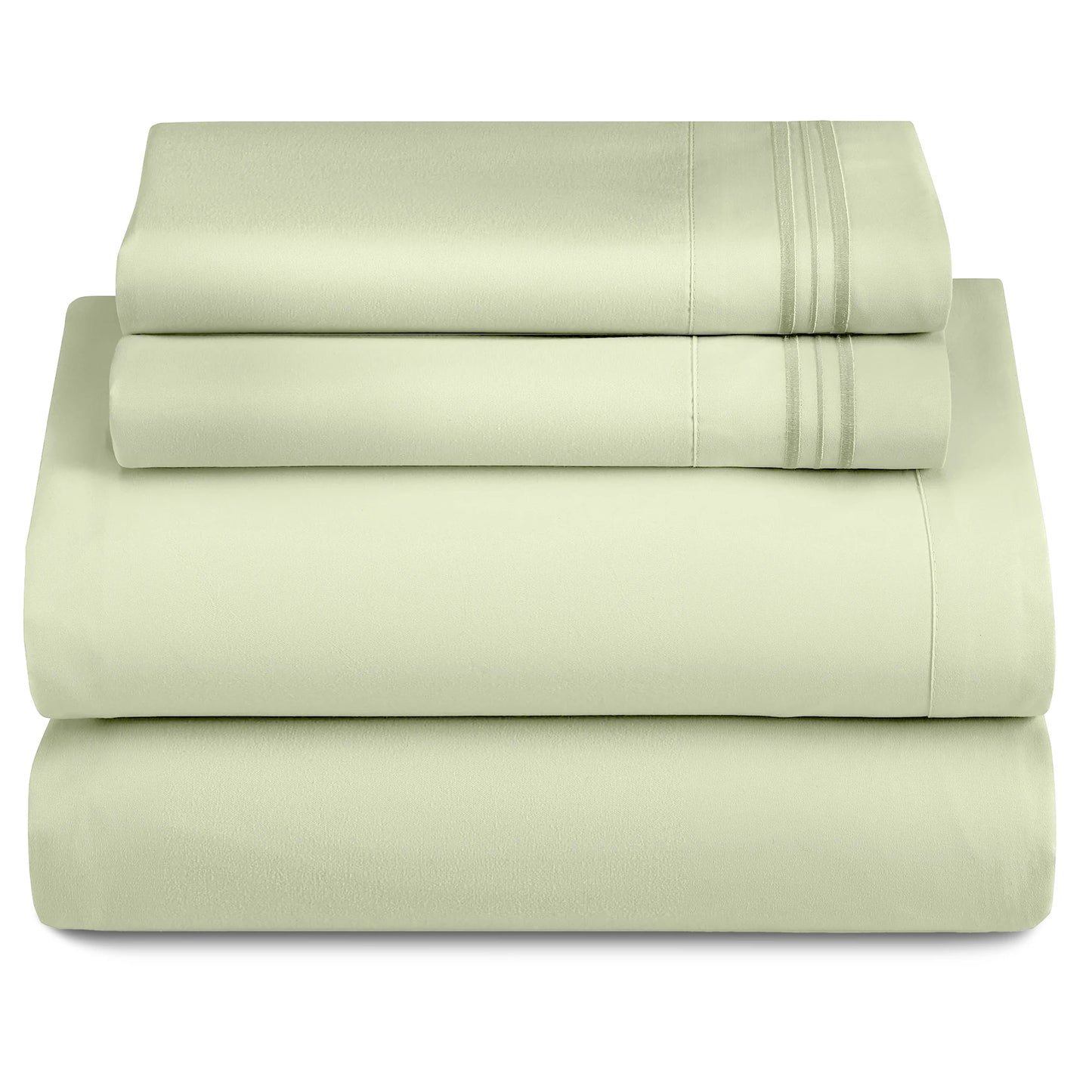 LUX Décor Sheet Set - 3 Piece Ultra-Soft Microfiber Bed Sheets with Flat Sheet, 16 Inches Deep Pocket Fitted Sheet