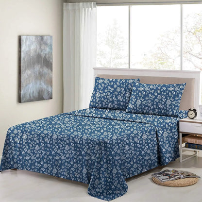 Floral Sheet's-3 Piece with Flat Sheet, Deep Pocket Fitted Sheet