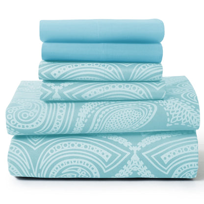 6Pc Paisley Sheet Set – Soft  Luxurious Printed Sheets